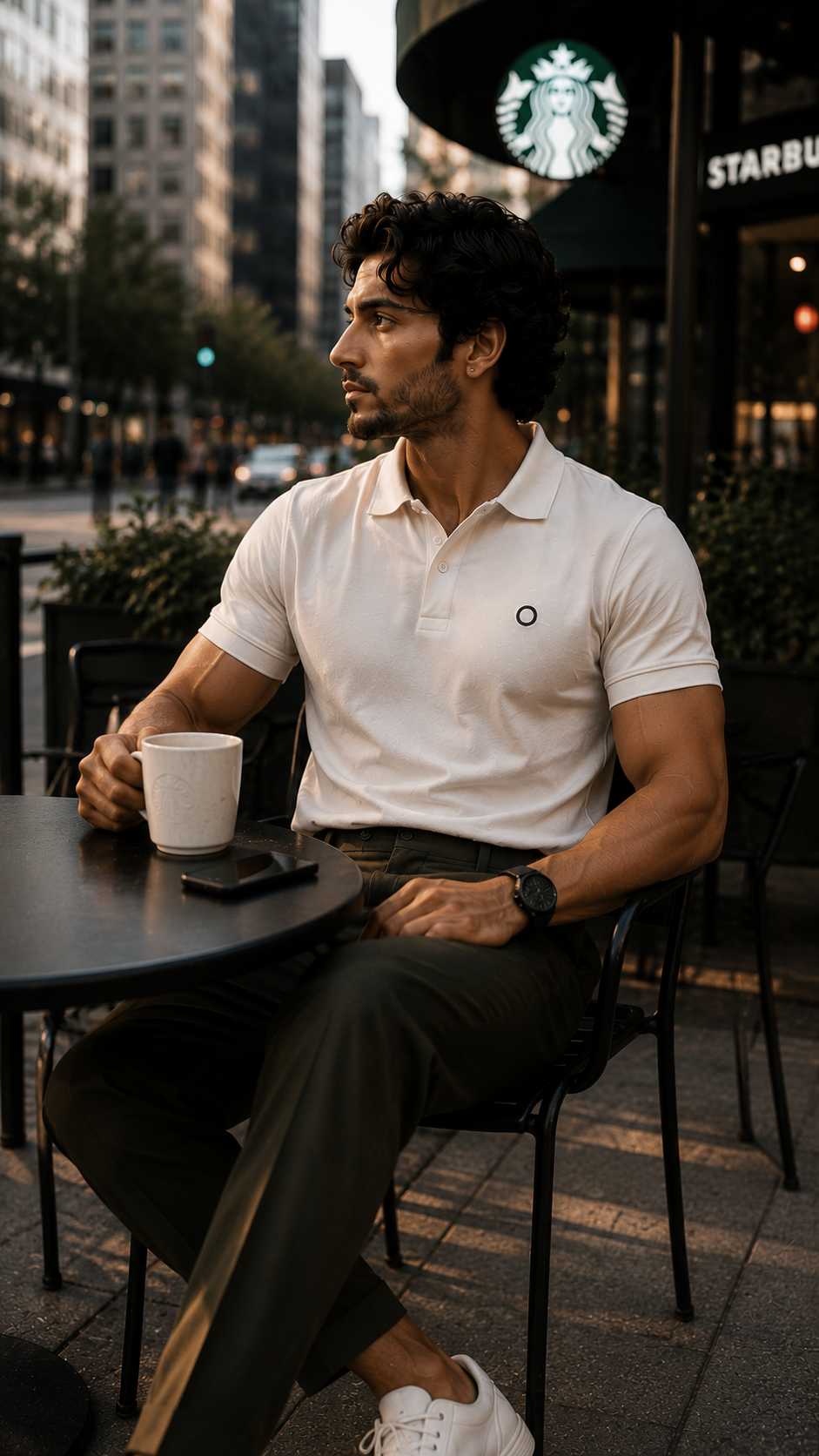 Men's Polo - White