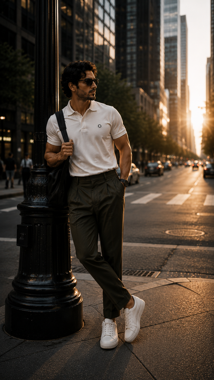 Men's Polo - White