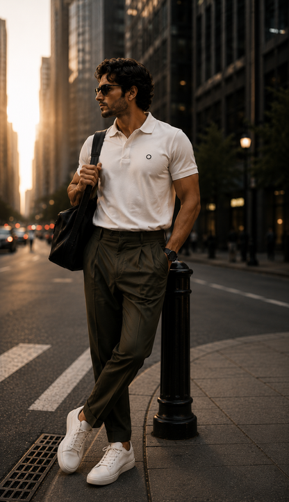Men's Polo - White