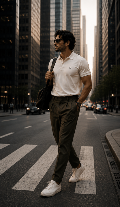 Men's Polo - White